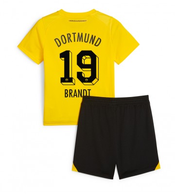 Borussia Dortmund Julian Brandt #19 Replika Babytøj Hjemmebanesæt Børn 2023-24 Kortærmet (+ Korte bukser)